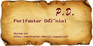 Perlfaster Dániel névjegykártya